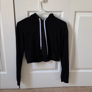 H&M cropped black hoodie